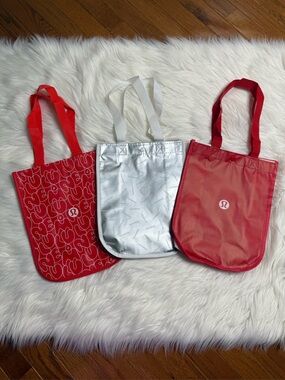 Set of 3 Lululemon Small Reusable Tote Bag Trio